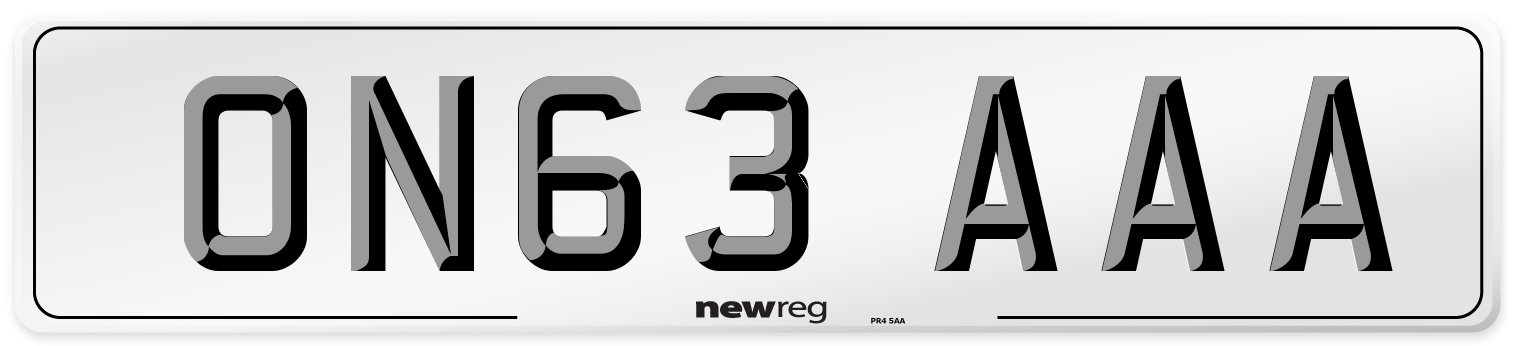 ON63 AAA Number Plate from New Reg